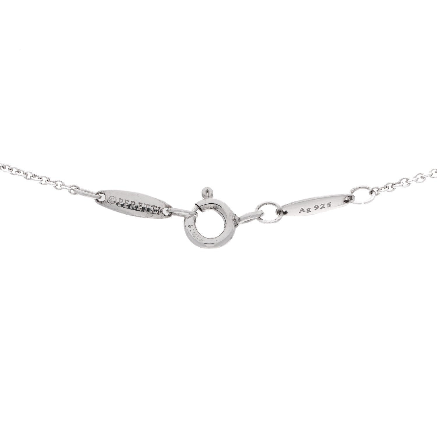Tiffany Sterling Silver Pink Sapphire Elsa Peretti Color By The Yard Necklace 4 of 7