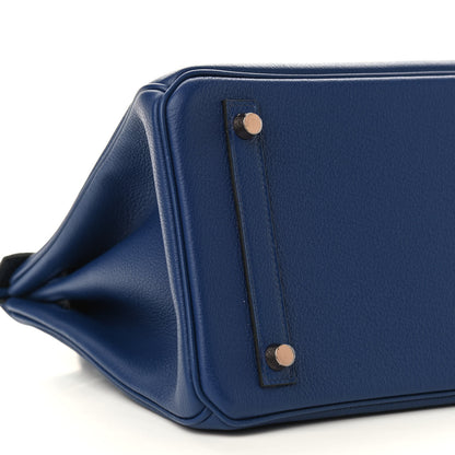 Hermes Togo Matte Alligator Birkin Touch 30 Bleu Saphir Bleu Marine 9 of 11