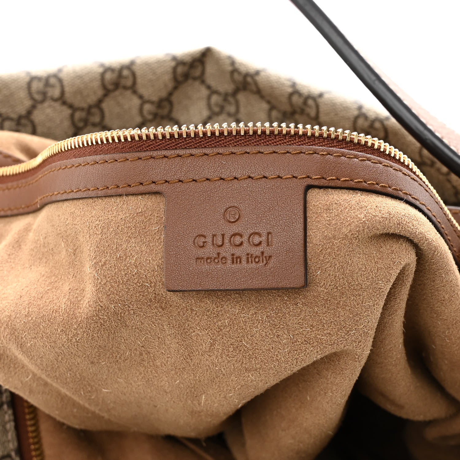 Gucci GG Supreme Monogram Large Linea A Hobo Light Brown 6 of 11