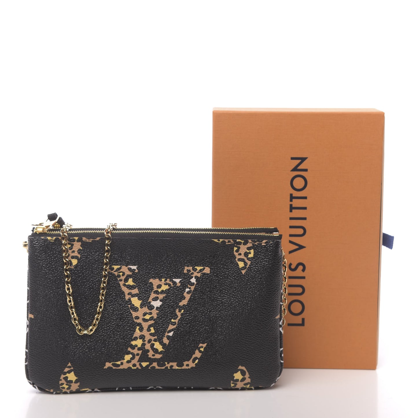 Monogram Giant Jungle Pochette Double Zip Black