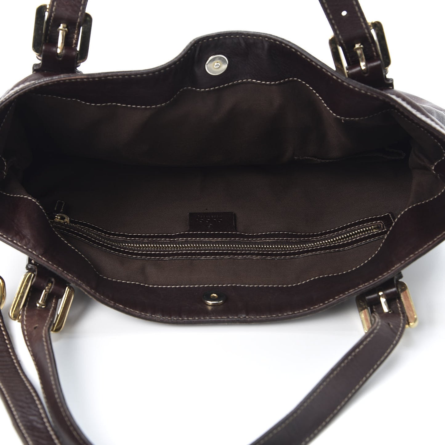 Calfskin Medium Britt Tote Dark Brown