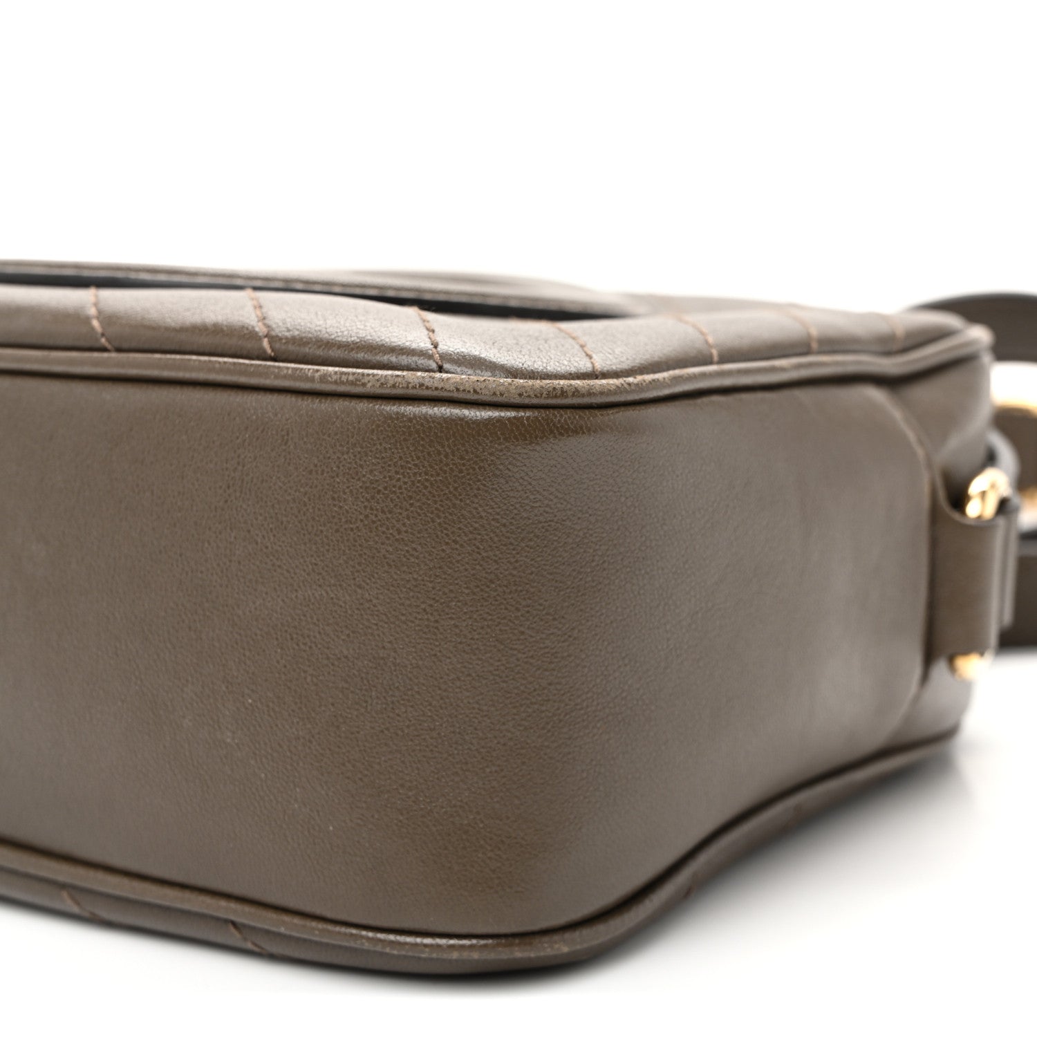 Gucci Sakai Be Green Calfskin Diagonal Stitched Small Blondie Shoulder Bag Craclet Brown 10 of 10