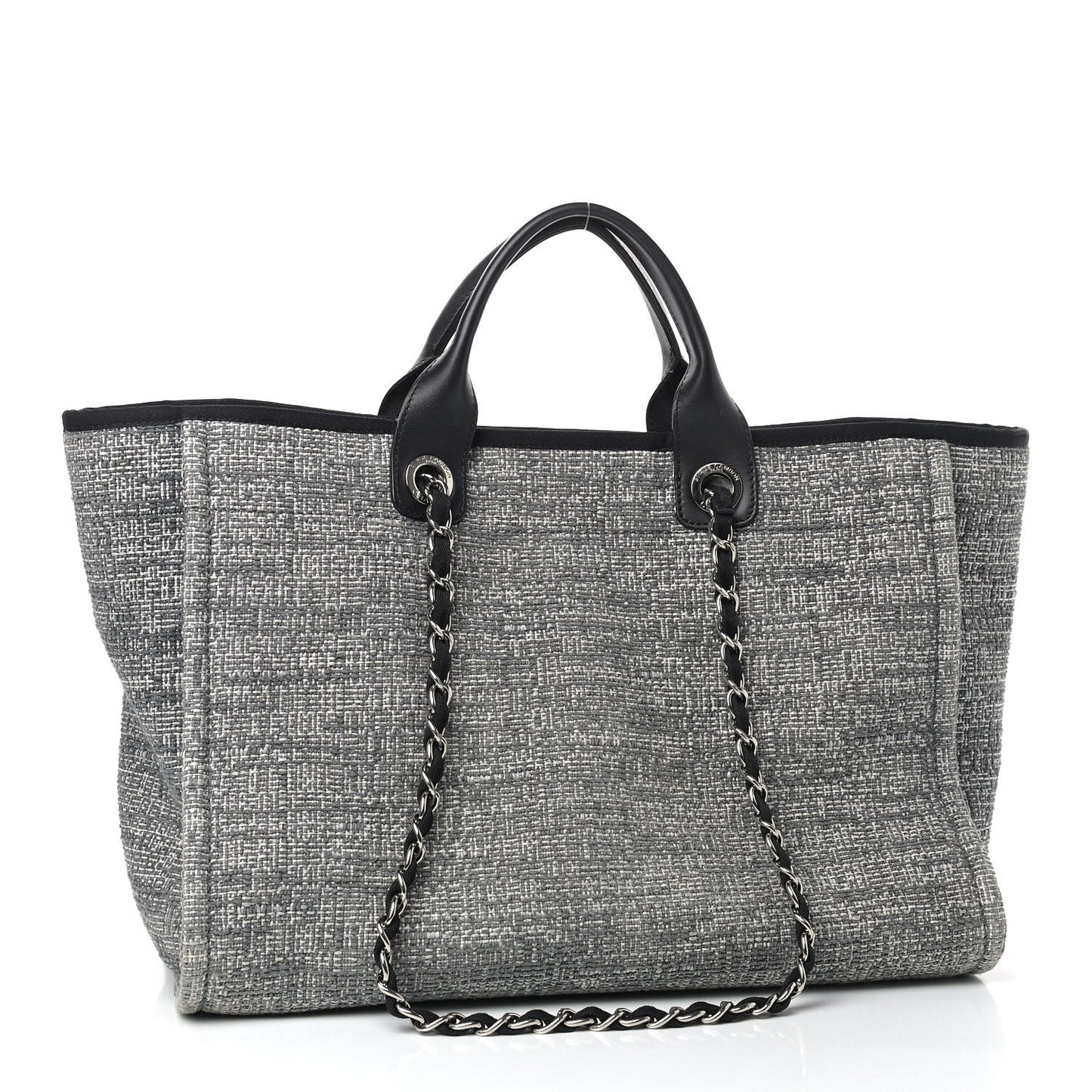 Mixed Fibers Large Deauville Tote Charcoal