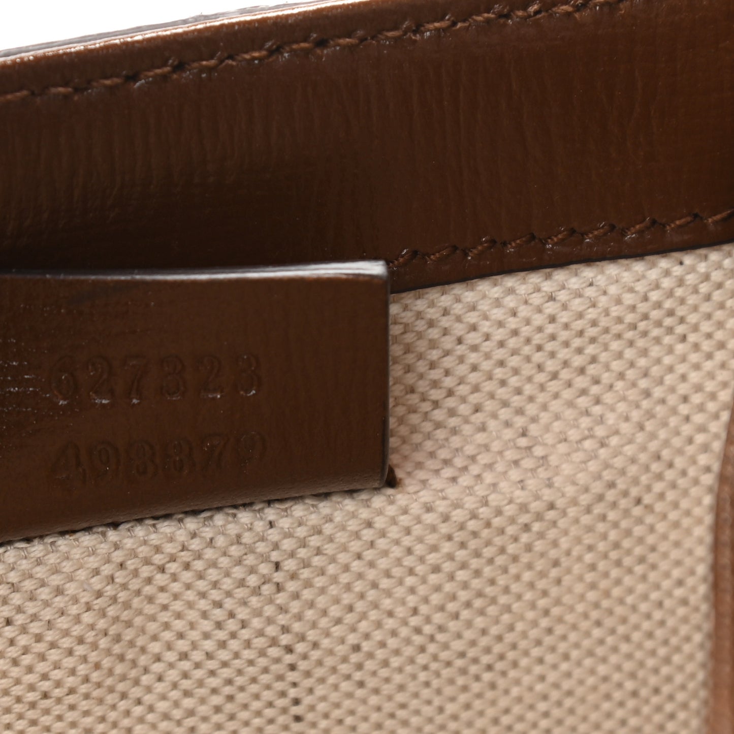 GG Supreme Monogram Small Horsebit 1955 Foldover Top Handle Bag Beige Brown Sugar