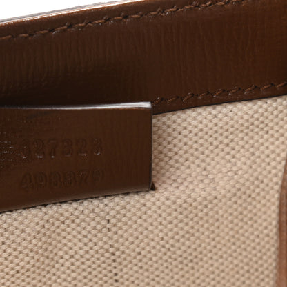 Gucci GG Supreme Monogram Small Horsebit 1955 Foldover Top Handle Bag Beige Brown Sugar 7 of 10