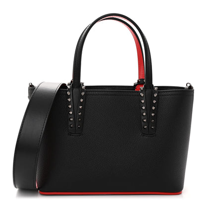 Christian Louboutin Calfskin Spikes Mini East West Cabata Tote Black 1 of 11
