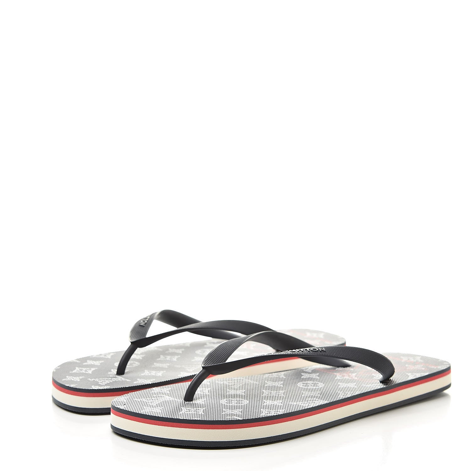 Louis Vuitton Rubber Mens Molitor Thong Sandals 10 Marine Rouge 3 of 7