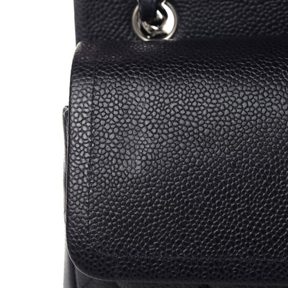 Chanel Caviar Quilted Jumbo Double Flap Navy Blue 9 of 15