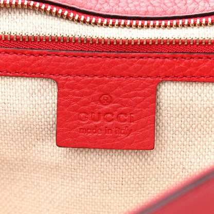 Gucci Pebbled Calfskin Medium Soho Clutch Red 6 of 8