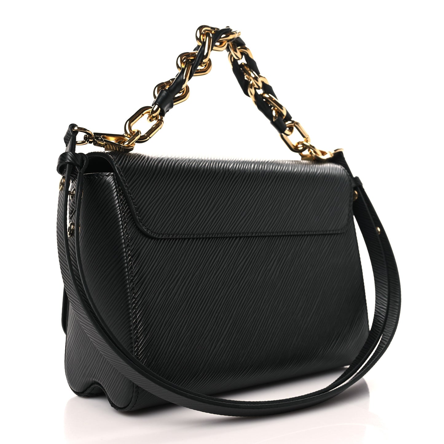 Epi Twist Braided Strap Shoulder Bag MM Black