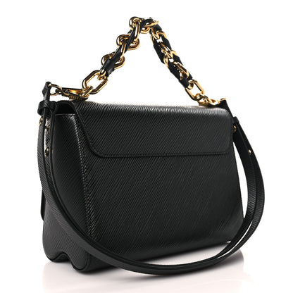 Louis Vuitton Epi Twist Braided Strap Shoulder Bag MM Black 3 of 9