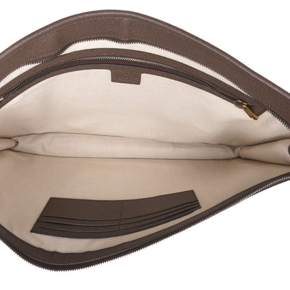 Gucci GG Supreme Monogram Textured Calfskin Web Ophidia Documents Holder Beige Ebony New Acero 5 of 9