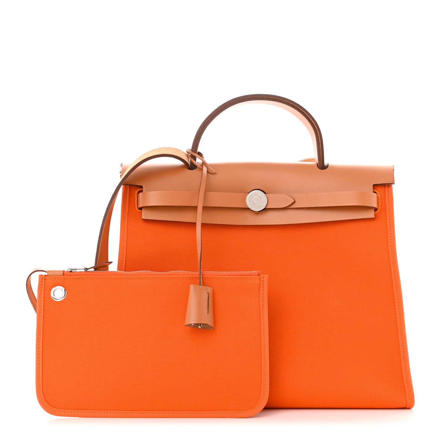 Hermes Toile Vache Hunter Herbag Zip 31 PM Orange 1 of 15