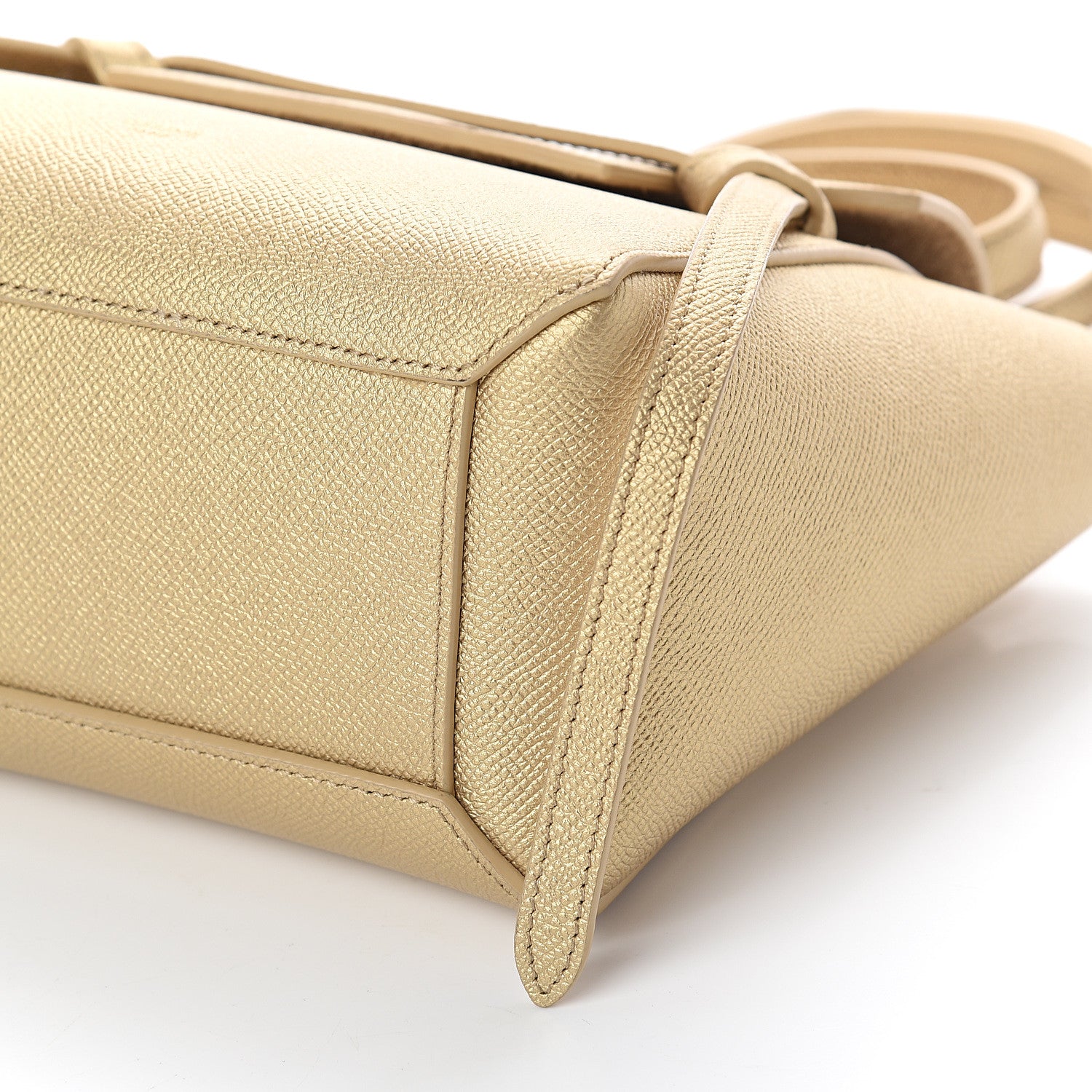 Celine Laminated Calfskin Nano Belt Bag Gold 8 of 8