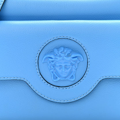 Versace Grained Calfskin Medusa Camera Bag Blue 7 of 9