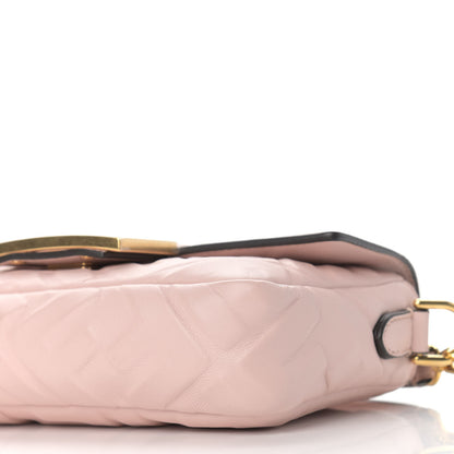 Fendi Nappa FF 1974 Embossed Mini Baguette Rosa Quarzo 9 of 9