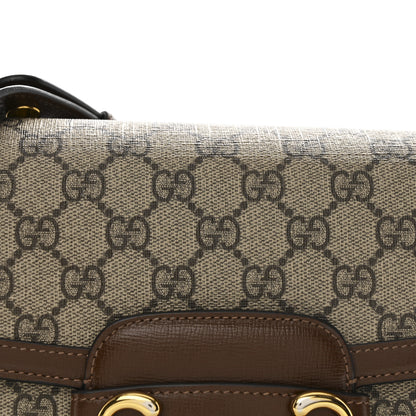 Gucci GG Supreme Monogram Horsebit 1955 Shoulder Bag Beige Brown Sugar 8 of 11