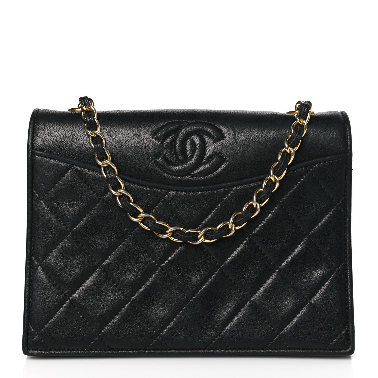 Chanel Lambskin Quilted Flap Shoulder Bag Black 1 of 12