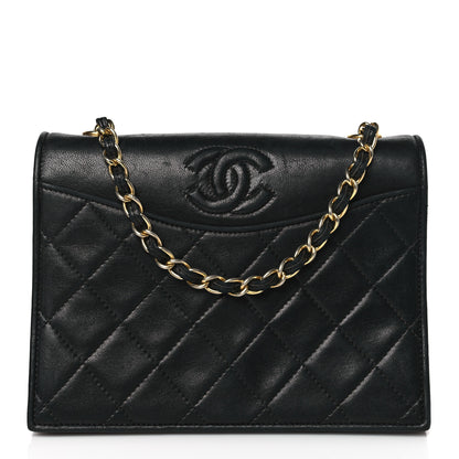 Chanel Lambskin Quilted Flap Shoulder Bag Black 1 of 12