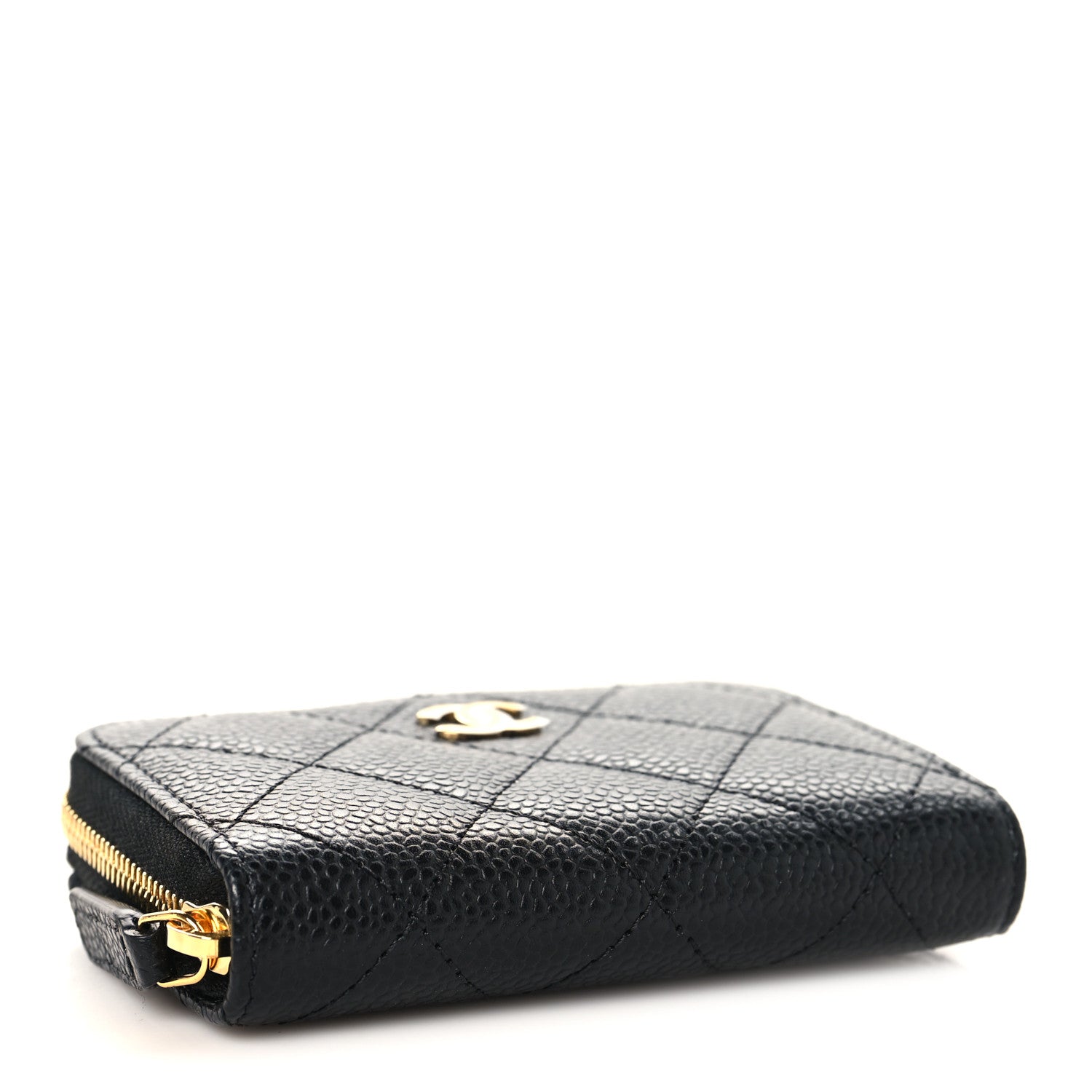 Chanel Caviar Quilted Zip Coin Purse Black 4 of 8