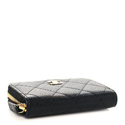 Chanel Caviar Quilted Zip Coin Purse Black 4 of 8
