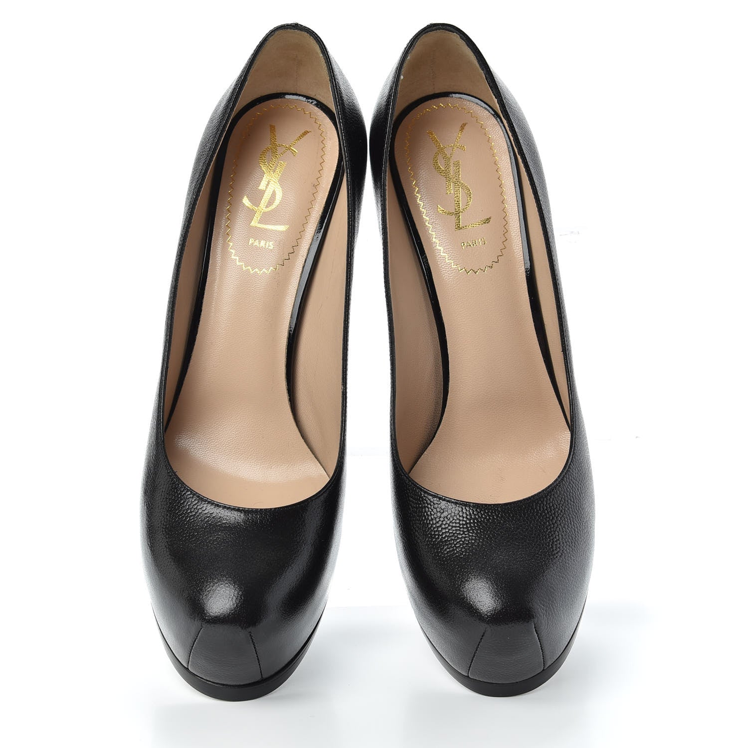 Saint Laurent Vernigolf Tribtoo 80 Platform Pumps 37.5 Black 5 of 10