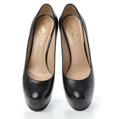 Saint Laurent Vernigolf Tribtoo 80 Platform Pumps 37.5 Black 5 of 10