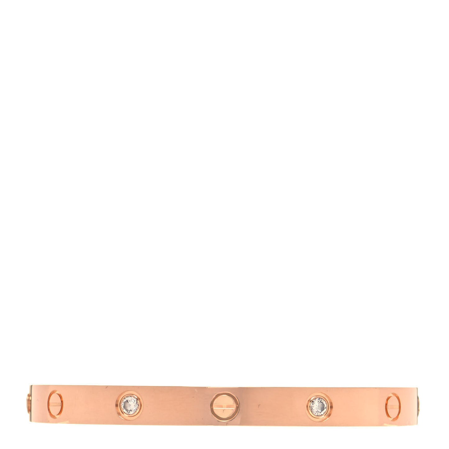 18K Pink Gold 4 Diamond LOVE Bracelet 17
