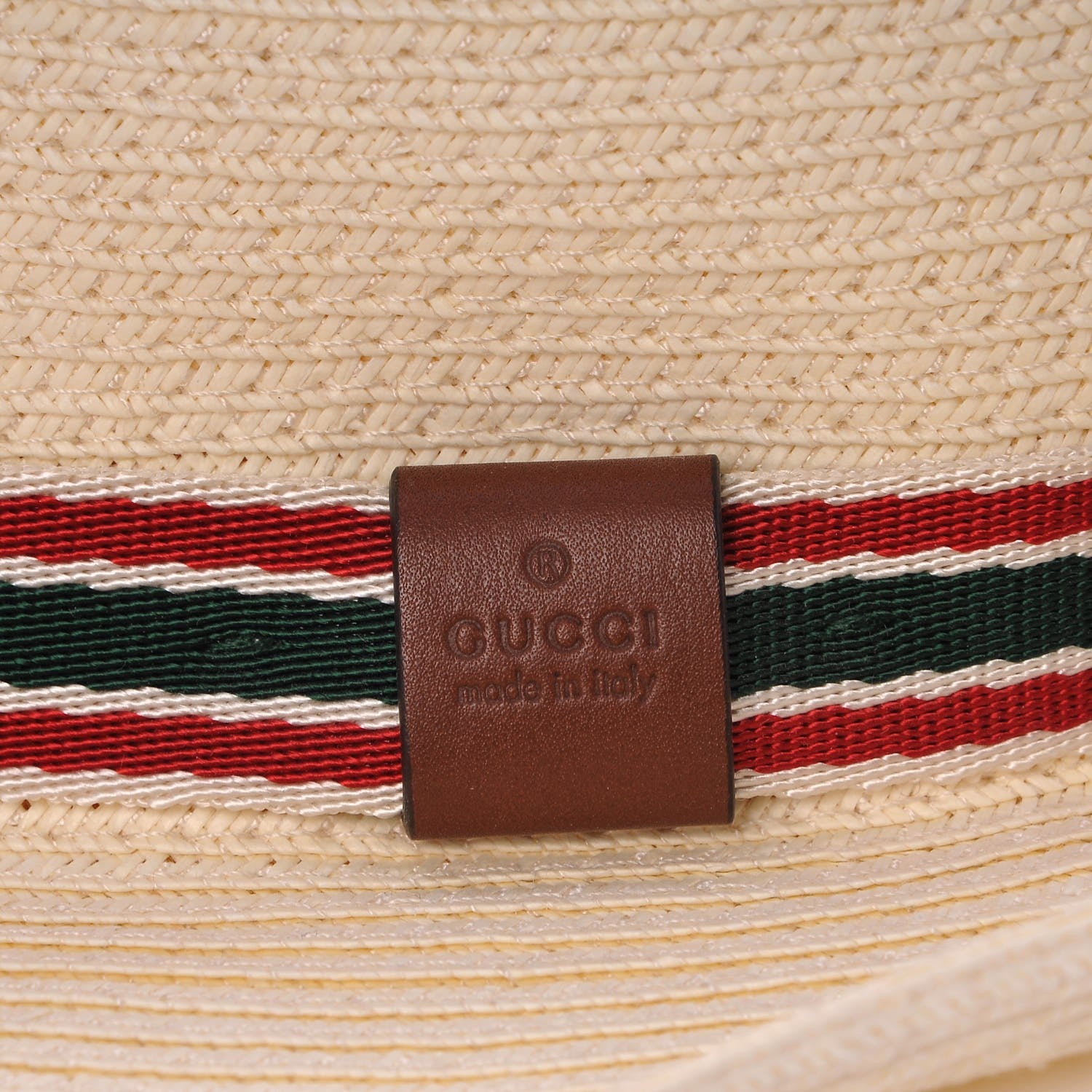 Gucci Straw Web Fedora Hat XL 5 of 7