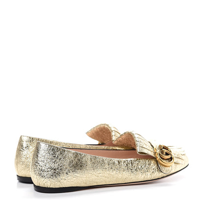 Gucci Galassia GG Marmont Fringe Flats 38 Platino 4 of 8
