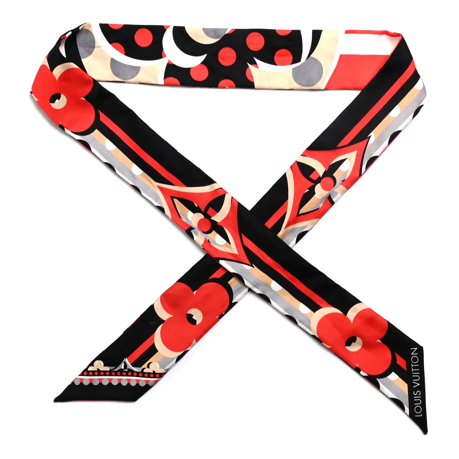Louis Vuitton Silk Pop Monogram BB Bandeau Red 1 of 4