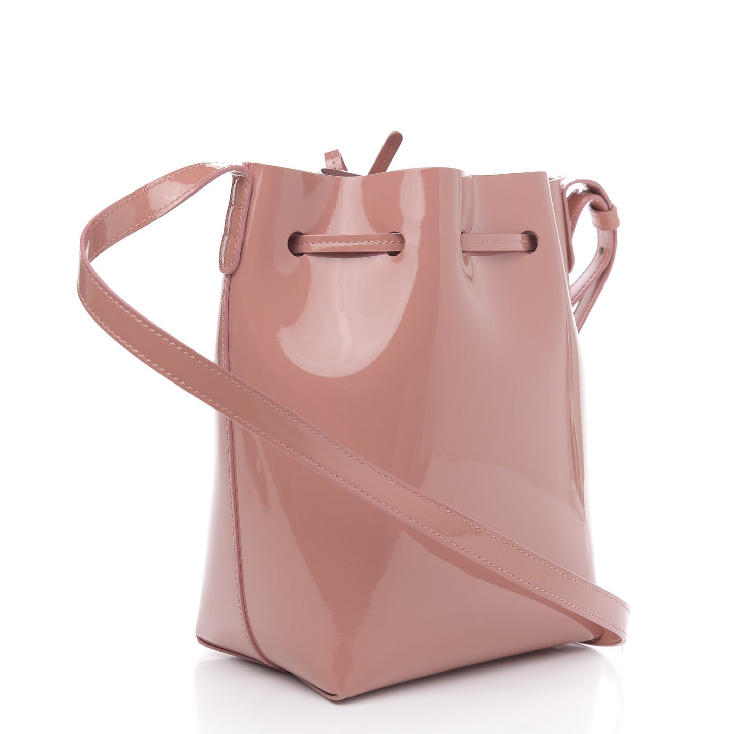 Patent Calfskin Mini Bucket Blush