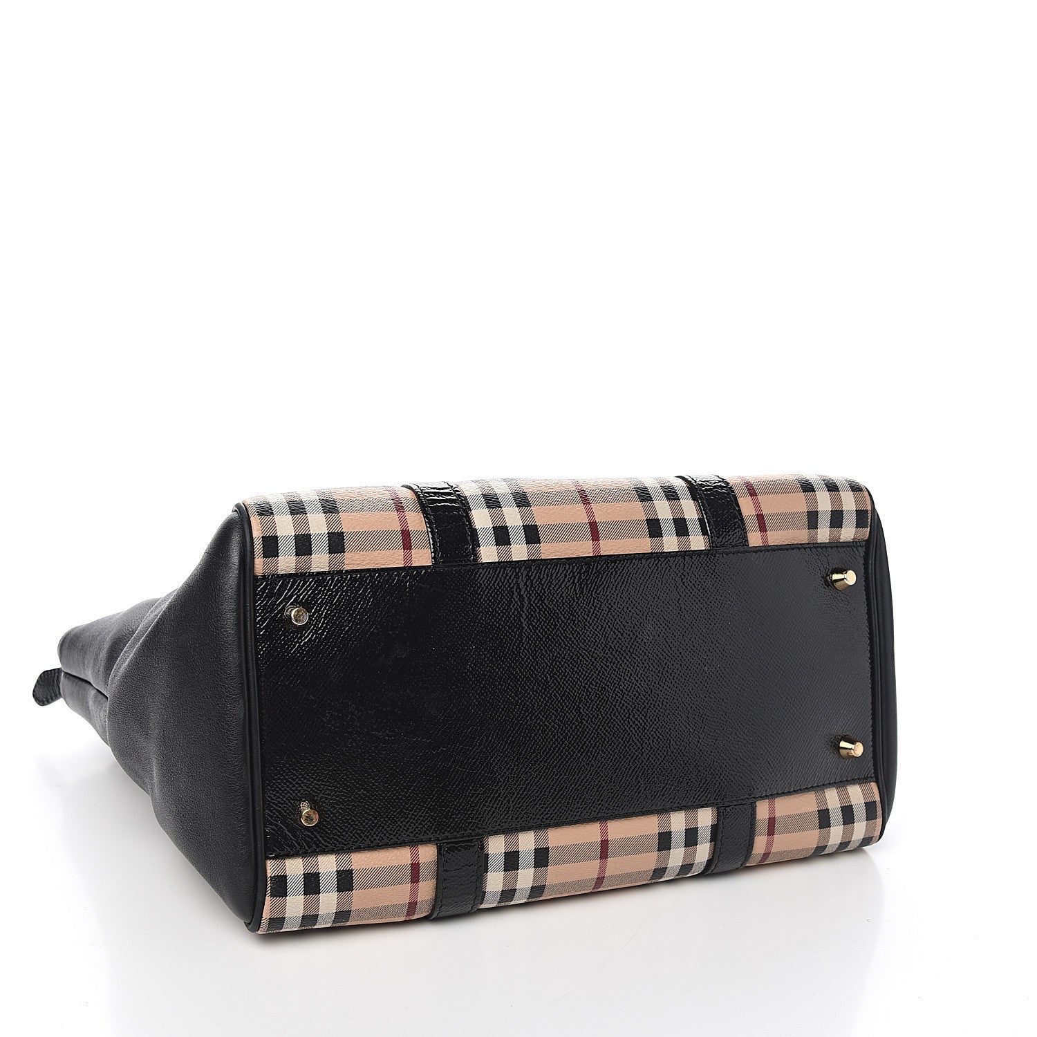 Burberry Haymarket Check Large Chatton Tote Black 3 of 9