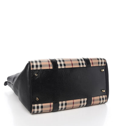 Burberry Haymarket Check Large Chatton Tote Black 3 of 9