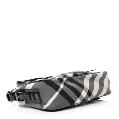 Burberry Nylon Beat Check Shoulder Bag Black 4 of 11