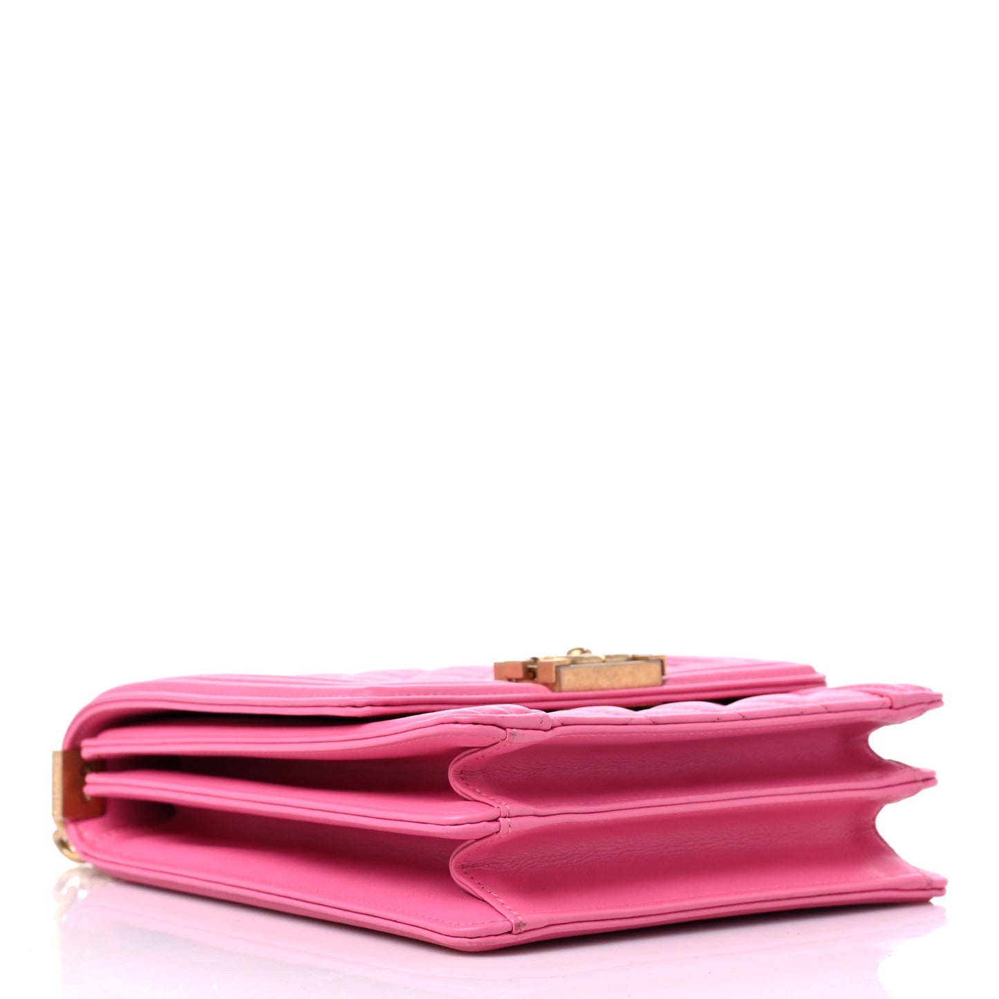 Caviar Quilted North South Boy Flap Pink