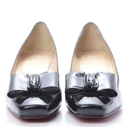 Christian Louboutin Patent Bow Pumps 39 Black 2 of 10