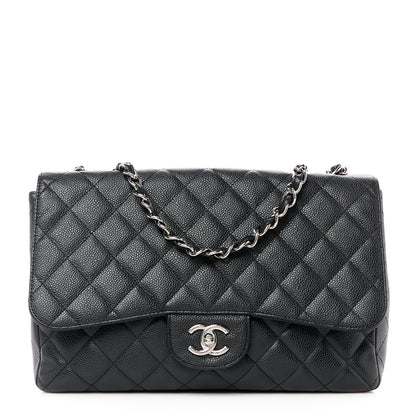 Chanel Caviar Quilted Jumbo Single Flap Black 1 of 13