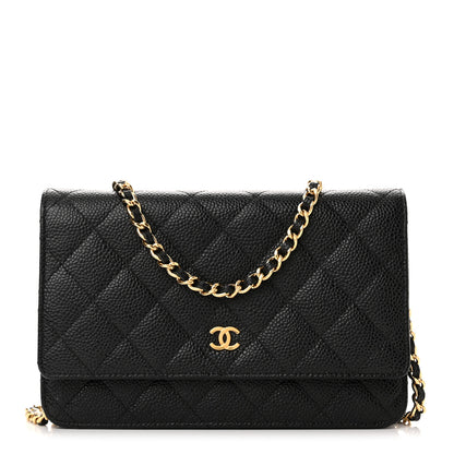 Chanel Caviar Quilted Wallet on Chain WOC Black 1 of 13