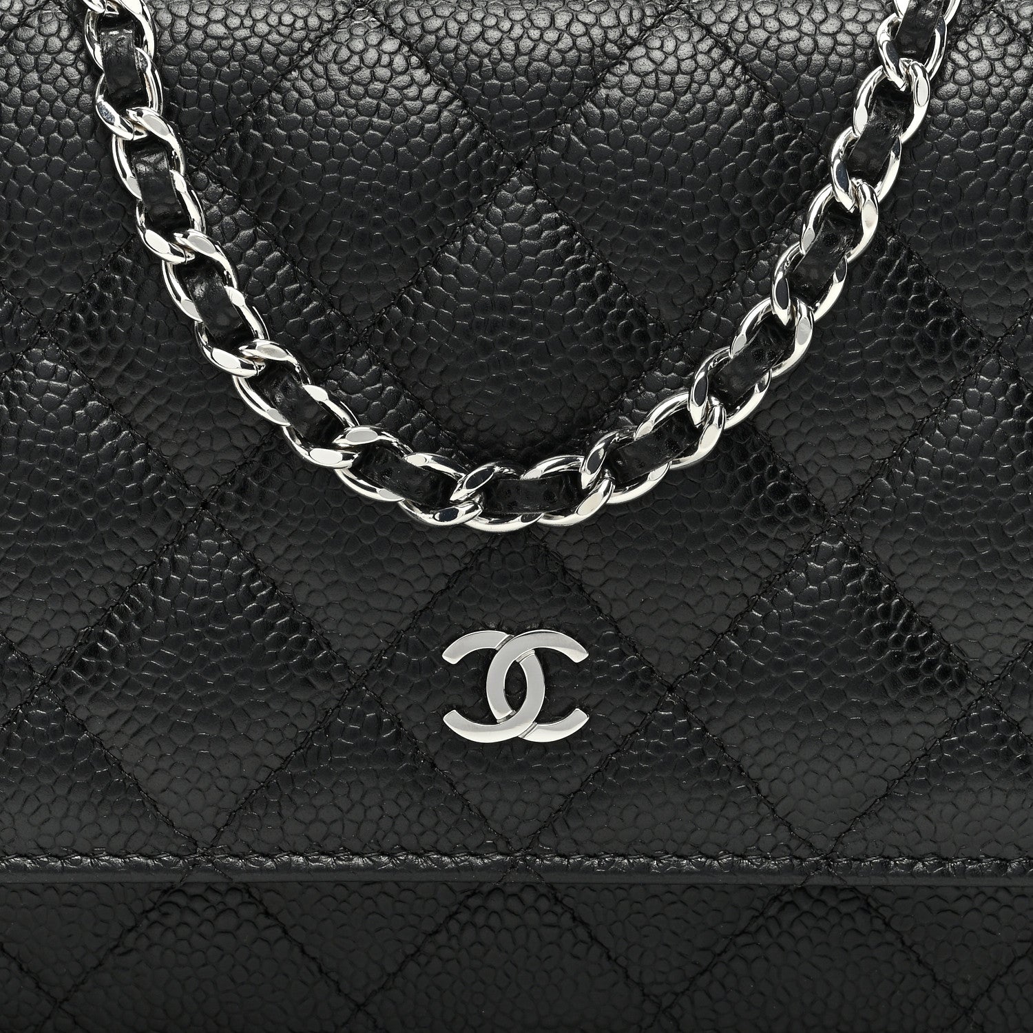 Chanel Caviar Quilted Wallet on Chain WOC Black 8 of 10