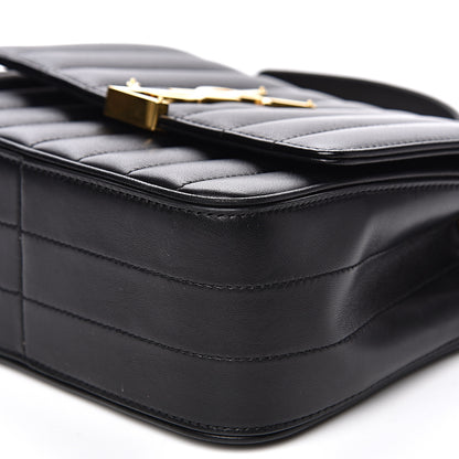 Saint Laurent Lambskin Matelasse Monogram Medium Vicky Chain Bag Black 8 of 14