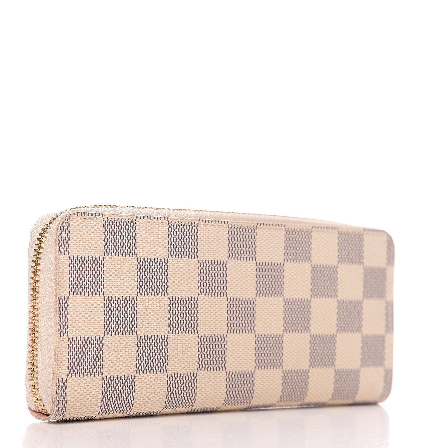 Louis Vuitton Damier Azur Clemence Wallet Rose Ballerine 2 of 6