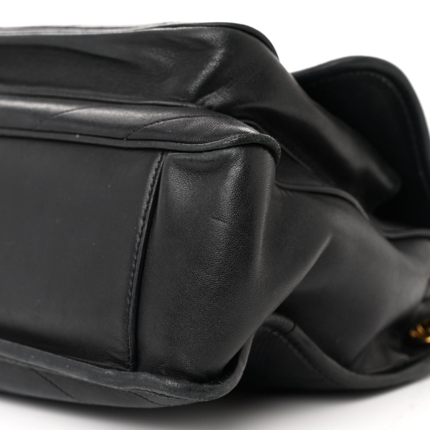 Lambskin Matelasse Monogram Medium Niki Chain Satchel Black