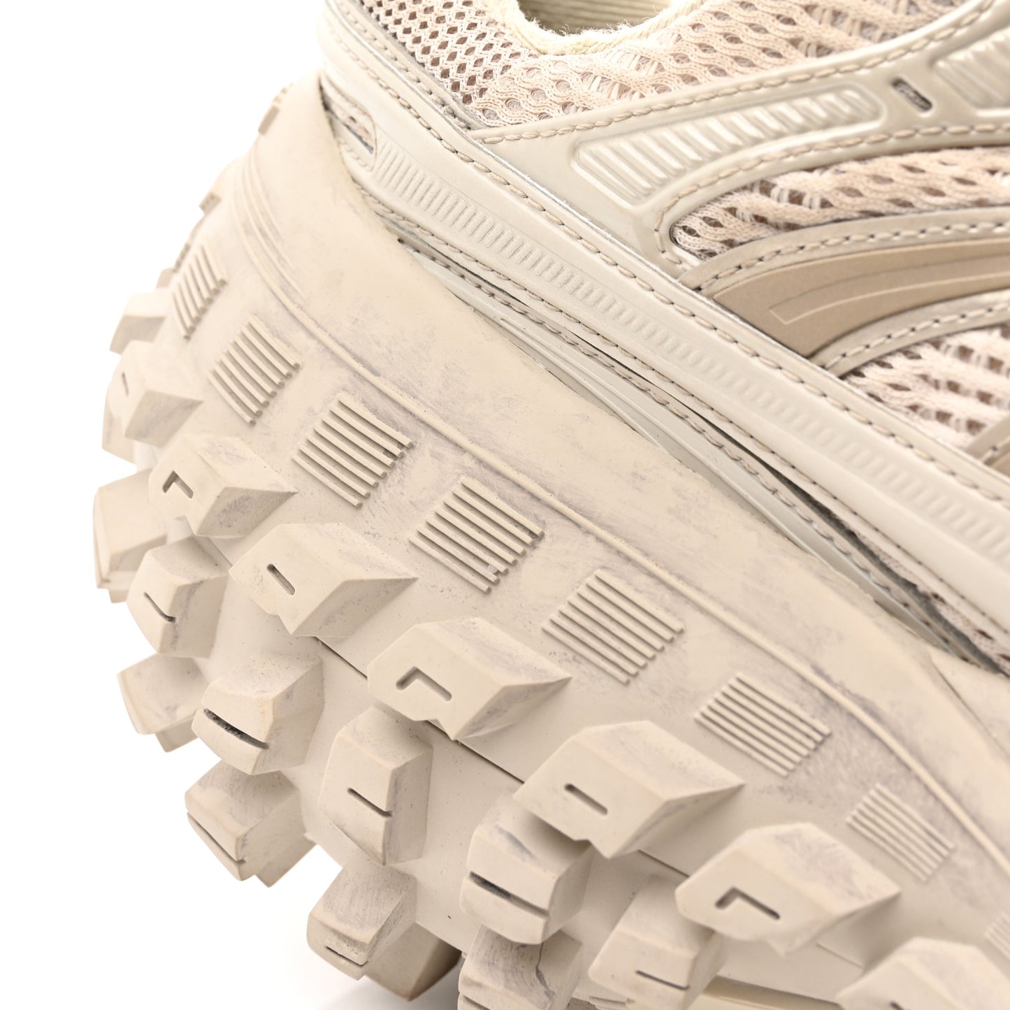 Rubber Mesh Mens Defender Sneakers 40 Monocolor Beige