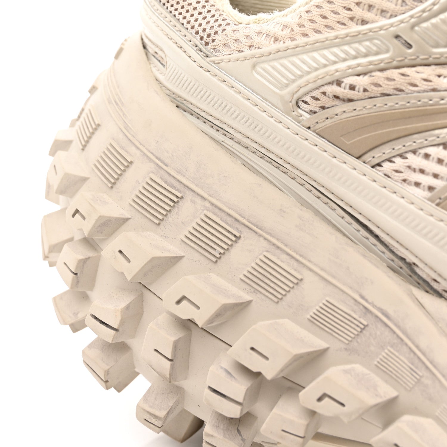 Balenciaga Rubber Mesh Mens Defender Sneakers 40 Monocolor Beige 10 of 15