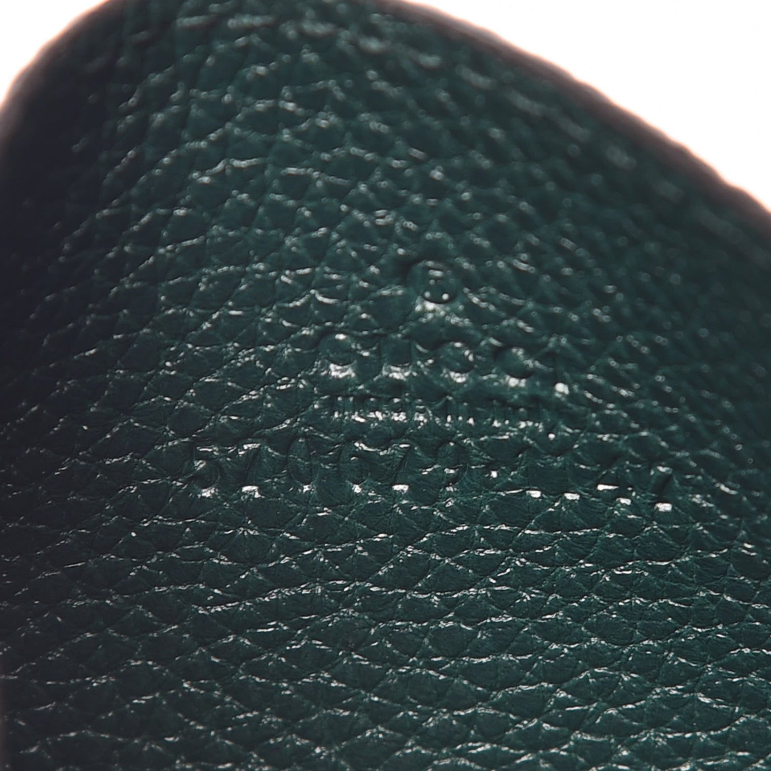 Gucci Grainy Calfskin Zumi Card Holder Vintage Green 6 of 7