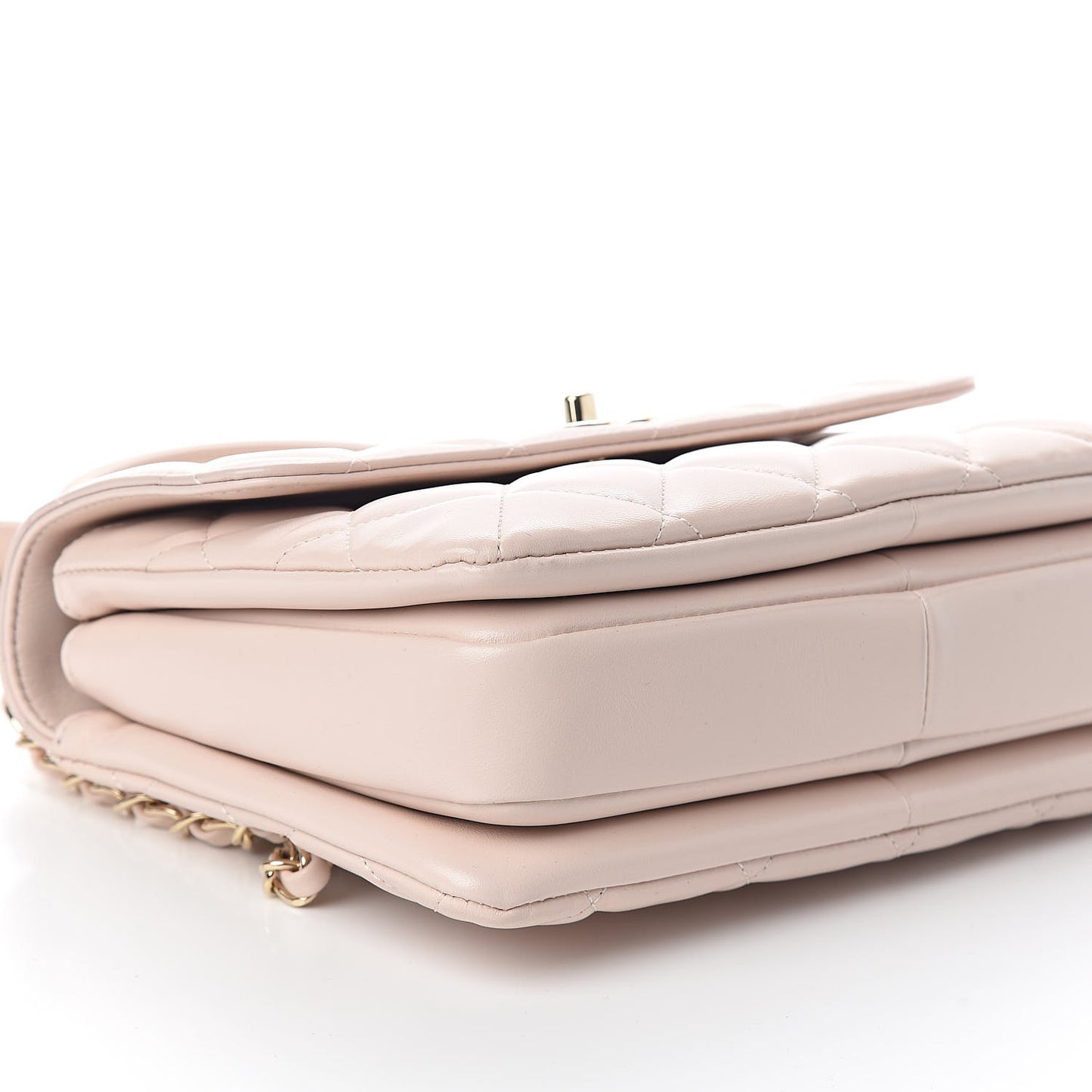 Lambskin Quilted Small Trendy CC Flap Dual Handle Bag Light Pink