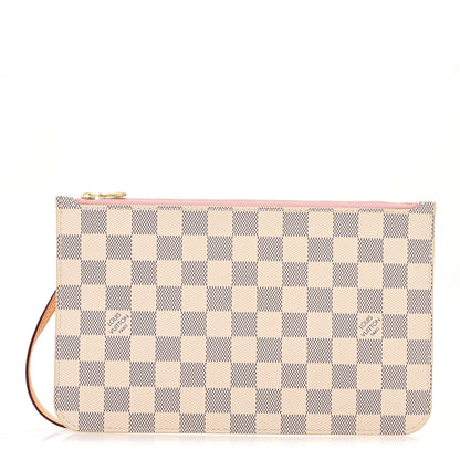 Louis Vuitton Damier Azur Neverfull MM GM Pochette Rose Ballerine 1 of 10