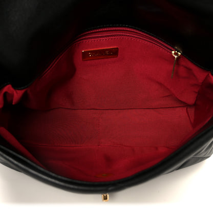 Chanel Goatskin Quilted Large Chanel 19 Flap Black 5 of 10