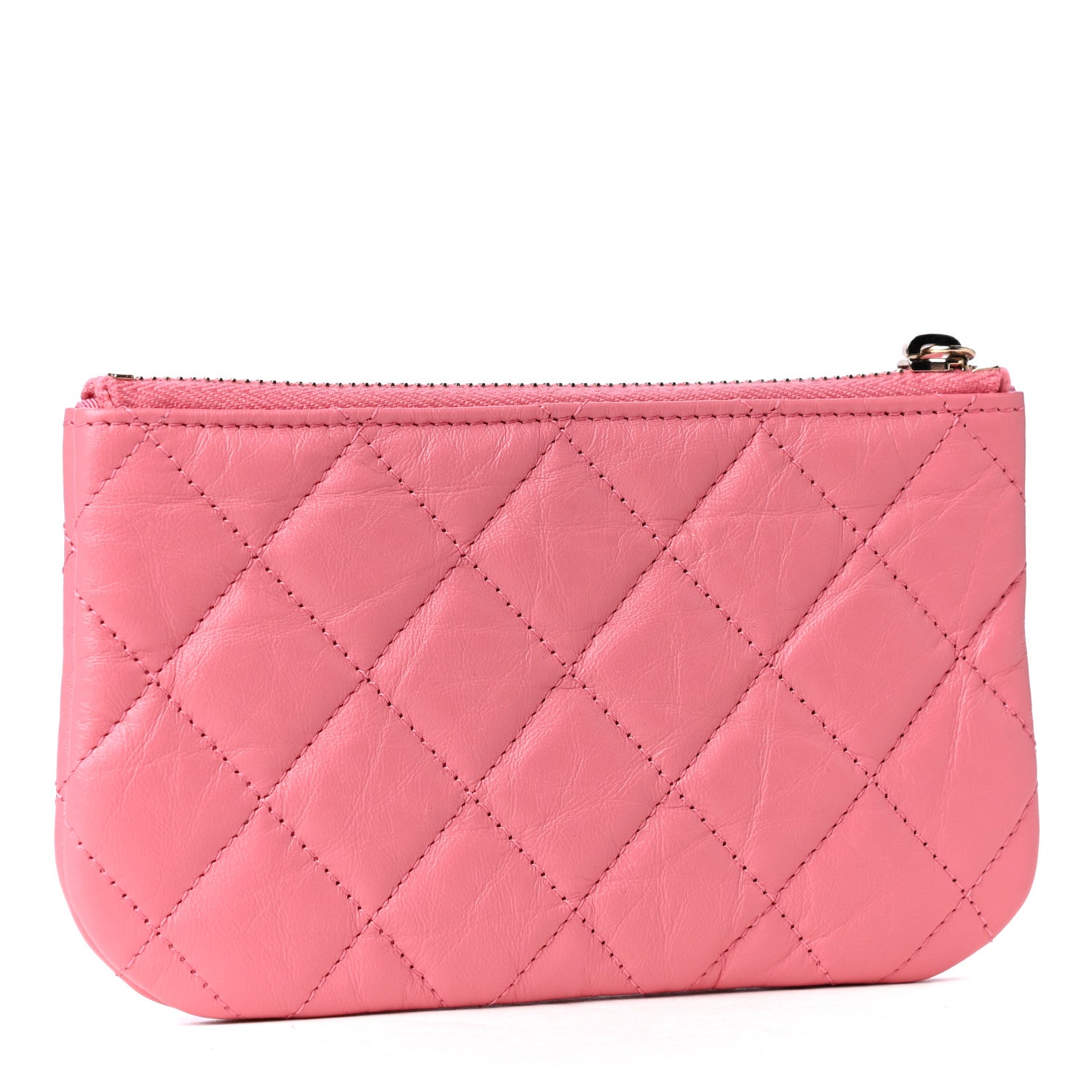 Chanel Aged Calfskin Quilted Small Reissue Cosmetic Case Pink 2 of 4